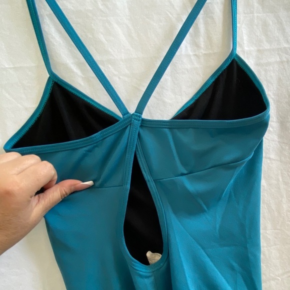 Lady's Teal Leotard Size: Tall-12 - Picture 6 of 7